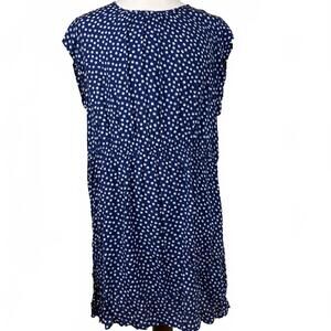 Loft Polka Dot Dress - Navy Blue with White Dots